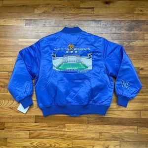 Rare 90’s Vintage Brumick NCAA Kentucky Wildcats Satin Bomber Jacket NWT